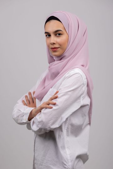 Textured Chiffon Hijab - Pale Lilac