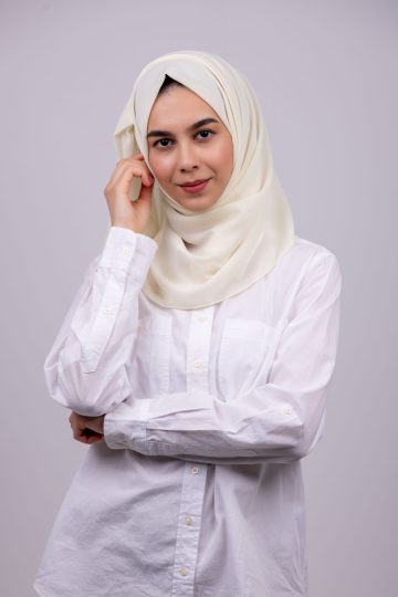 Textured Chiffon Hijab - Summer Ivory